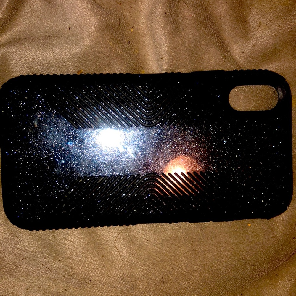 iPhone XR case. Sparkly black